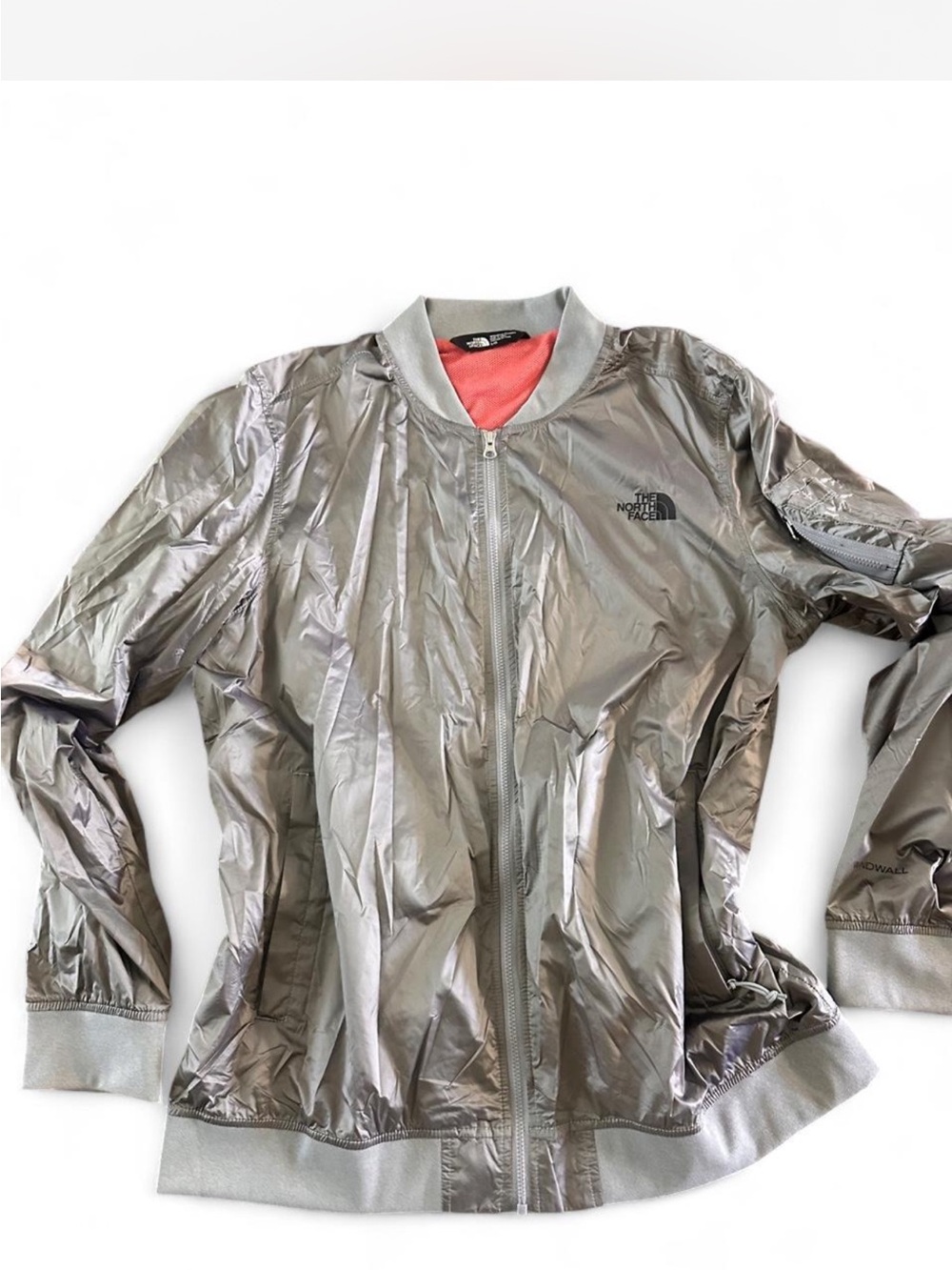 The North Face Women's Silver Bomber Jacket size L -wind proof